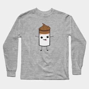 Cute Kawaii Dalgona Coffee Long Sleeve T-Shirt